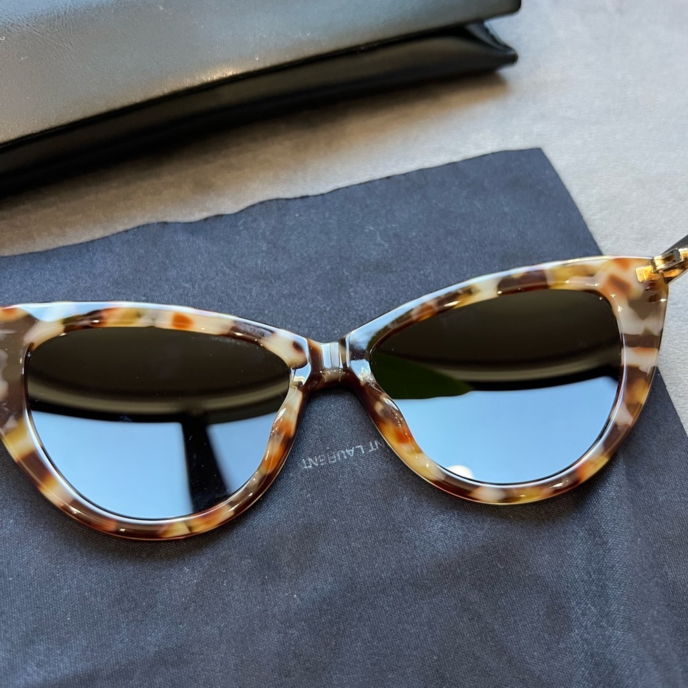 Saint Laurent Cat Eye Tortoise Shell Sunglasses - image 6